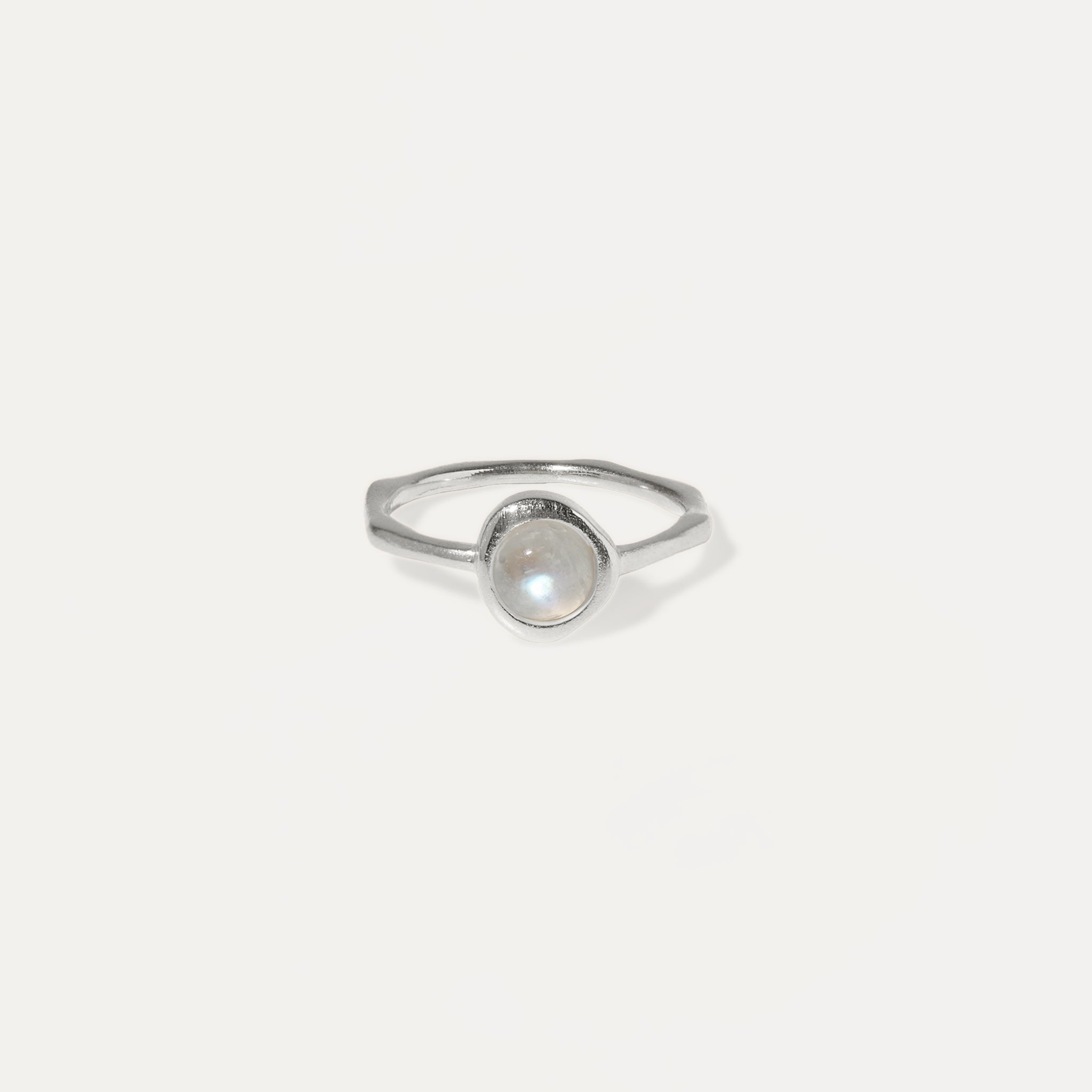 Stilnest Zodiac Birthstone Ring 925 Silber Widder Cabochon