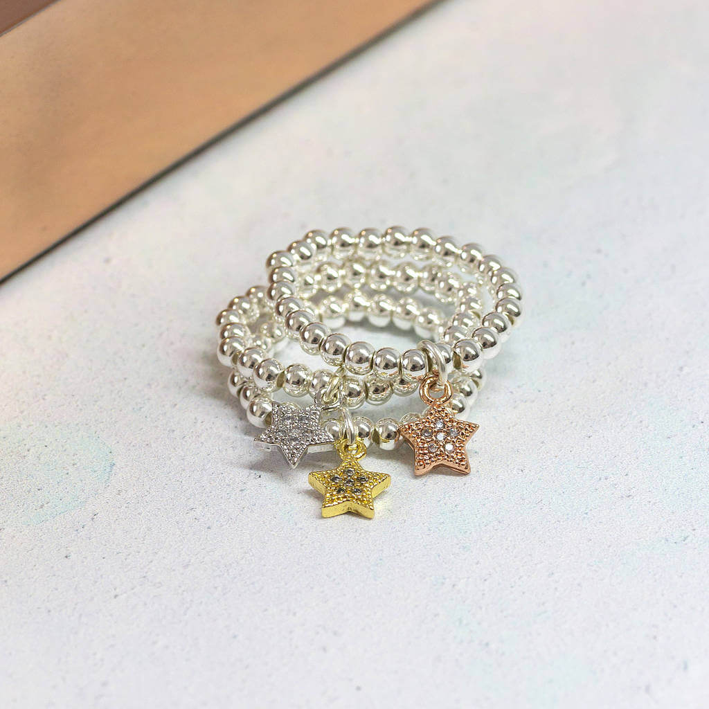 Joy by Corrine Smith Star Charm Ring Gold verstellbar Swarovski