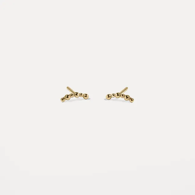 Stilnest Bubble Bar Ohrstecker Ohrringe 585 Gold 7,99mm