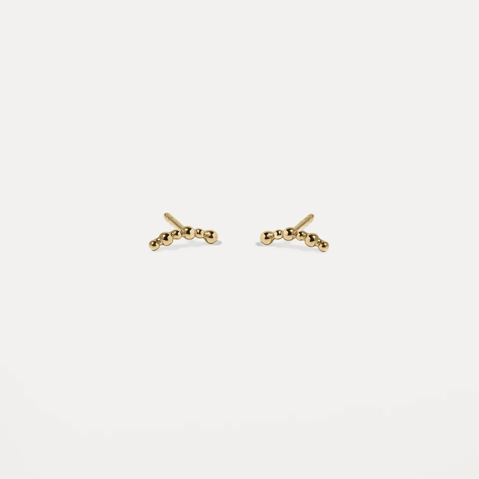 Stilnest Bubble Bar Ohrstecker Ohrringe 585 Gold 7,99mm