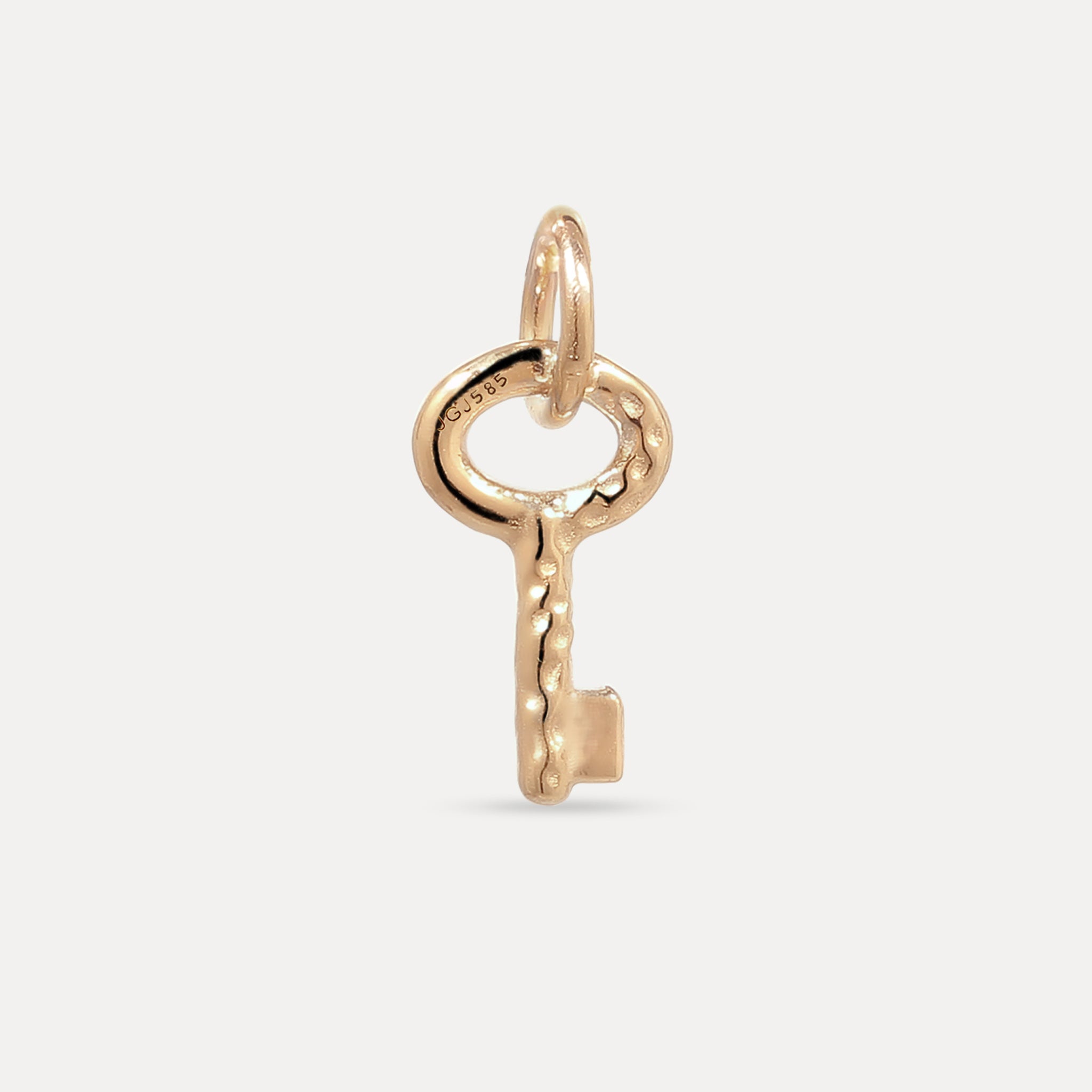 Stilnest Tiny Key Anhänger 585 Gold Schlüssel Massivgold