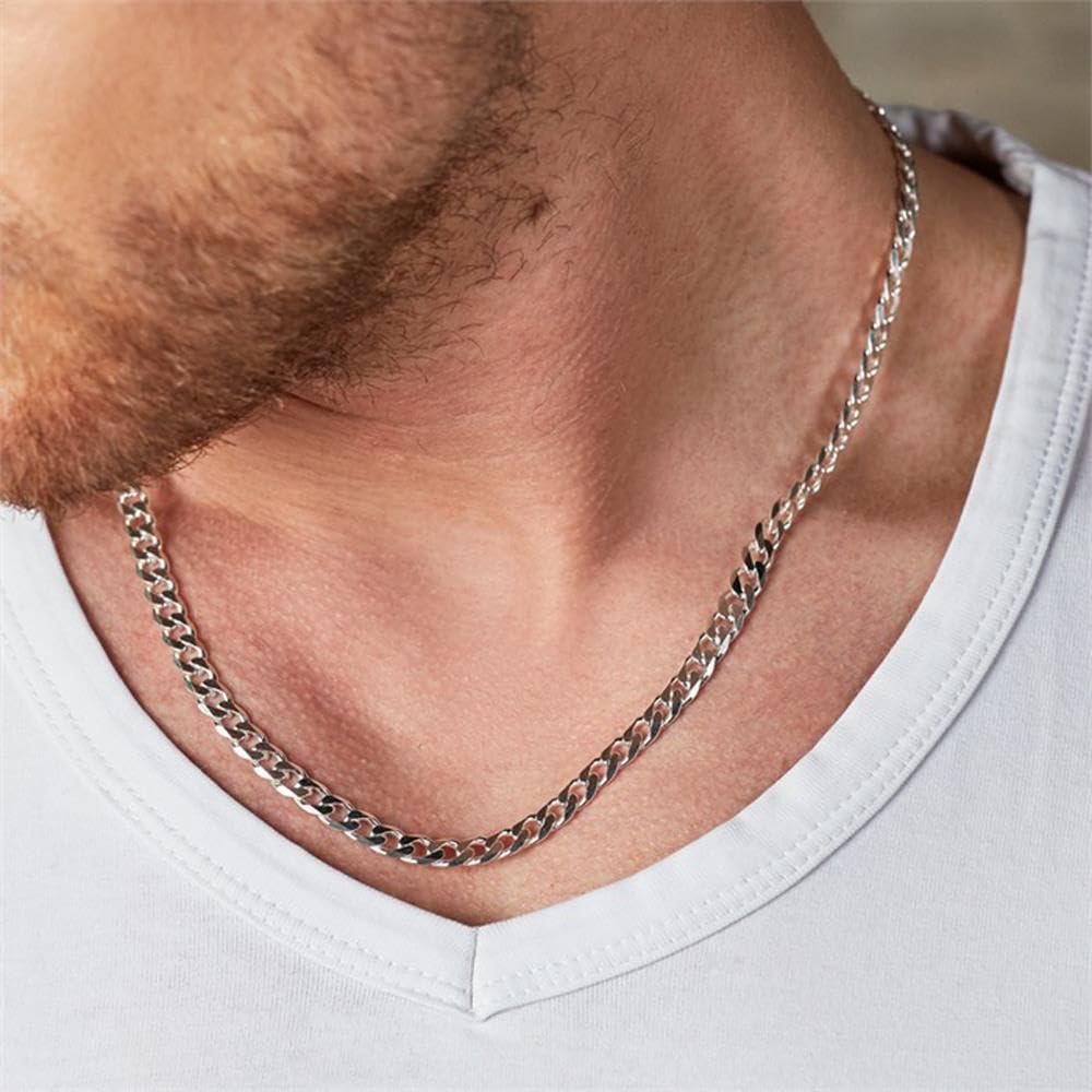 JEWLIX Panzerketten Silberkette 6 mm 55 cm 925 Herren