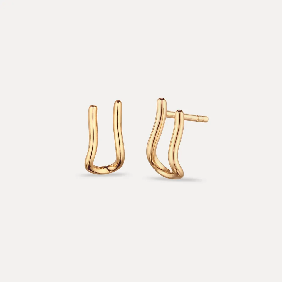 Stilnest Charm Hänger Ohrstecker Gold Vermeil modular