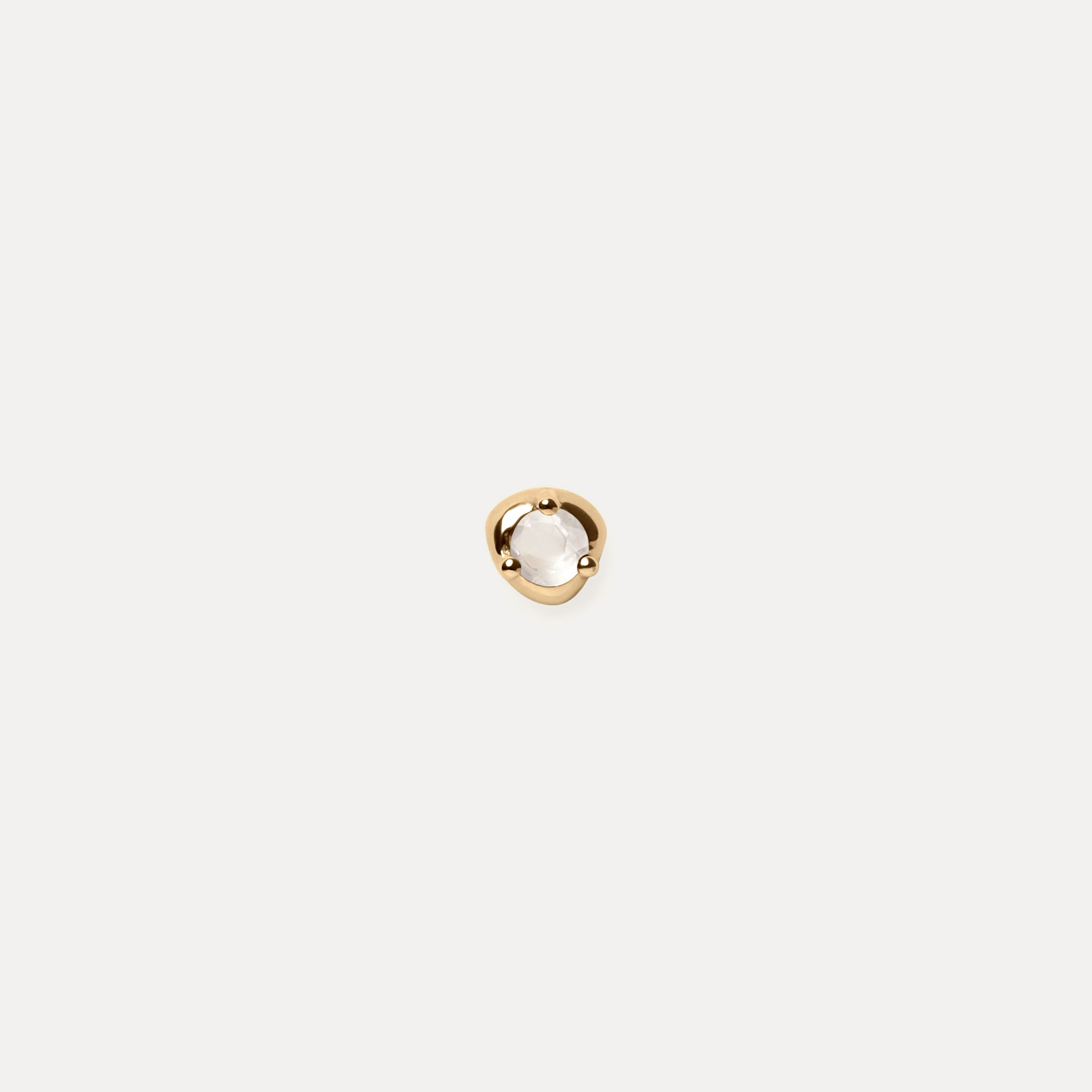 Stilnest Mini Birthstone Ohrstecker 585 Gold Februar