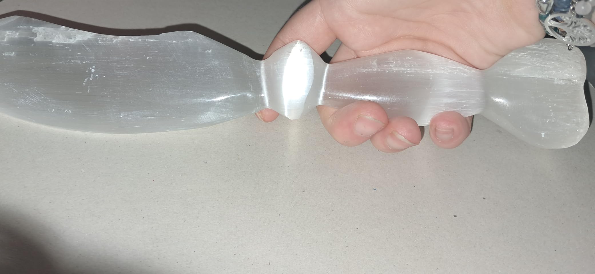 NKlaus Healing Crystals Selenit Ritualmesser 30cm
