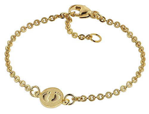 trendor Armbänder Babyarmband 333 Gold 14 cm 75092 Babyfüße