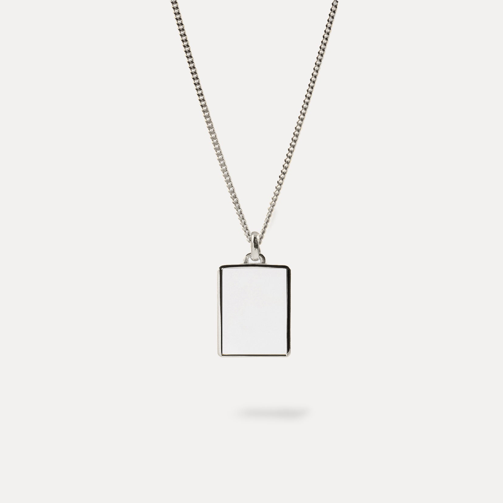 Stilnest Chalcedon Tag Kette 24k Vermeil Silber 45cm Edelstein