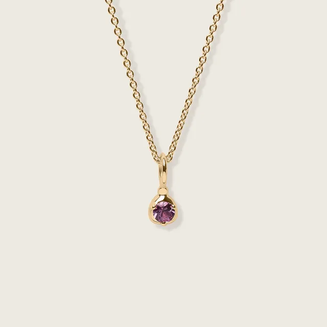 Stilnest Mini Birthstone Kette 585 Gold 45cm