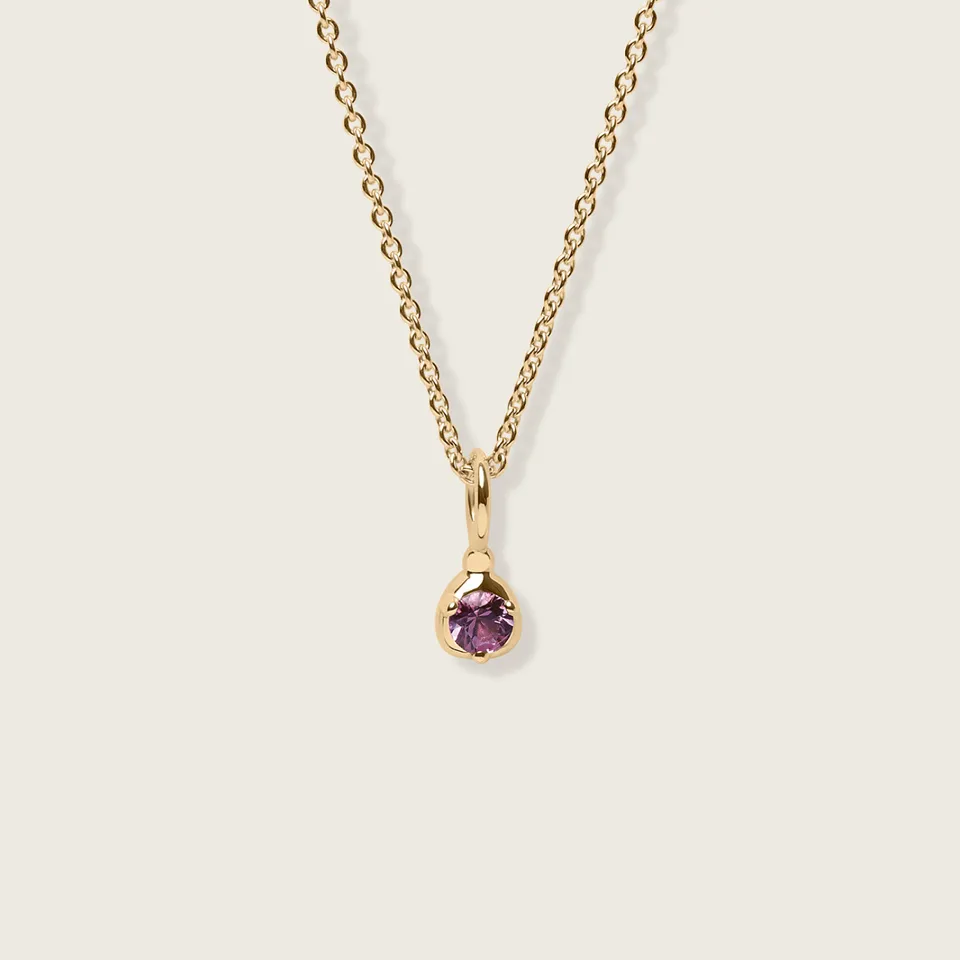 Stilnest Mini Birthstone Kette 585 Gold 45cm