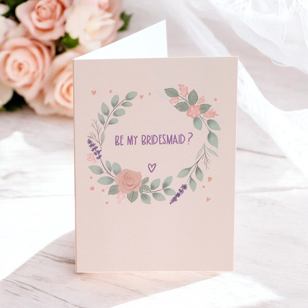 Joy by Corrine Smith Be My Bridesmaid Karte A6 Blumen
