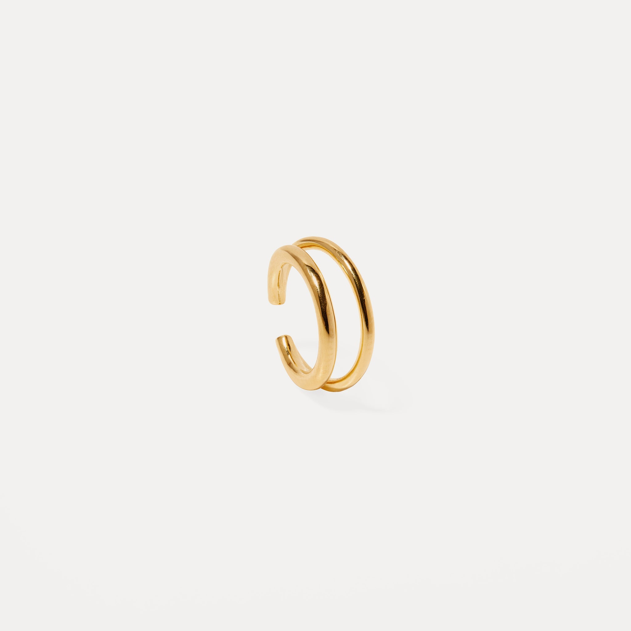 Stilnest Duo Ear Cuff Ohrringe 24k Gold Vermeil Ohrklemme