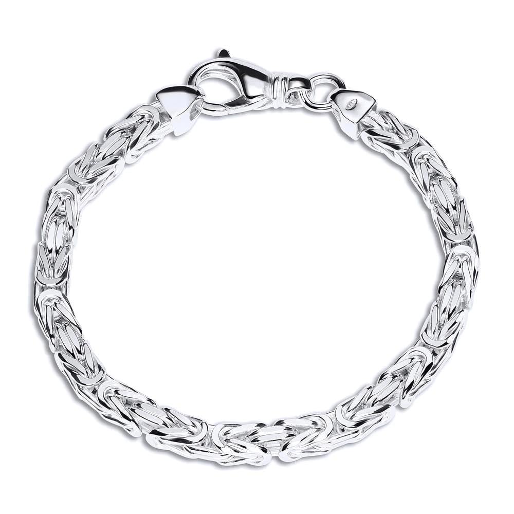 JEWLIX Königsarmbänder Armband Silber 925 6mm 21cm