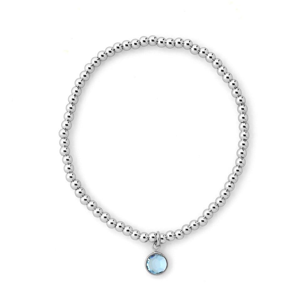 Joy by Corrine Smith March Birthstone Armband Aquamarin Silber
