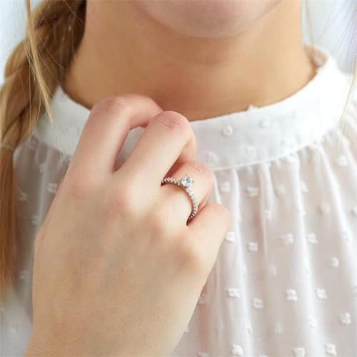 JEWLIX VR0053 Verlobungsring Silber Steinbesatz 50mm