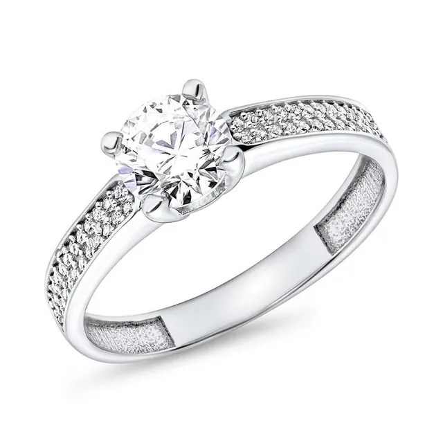 JEWLIX 375 Weißgold Verlobungsring Zirkonia Ring Echtgold