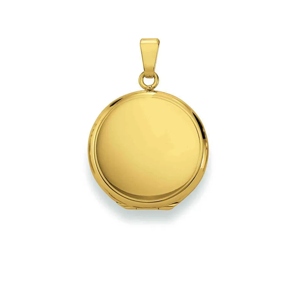 Eugen Rühle Medaillon rund 21mm Anhänger 750 Gelbgold