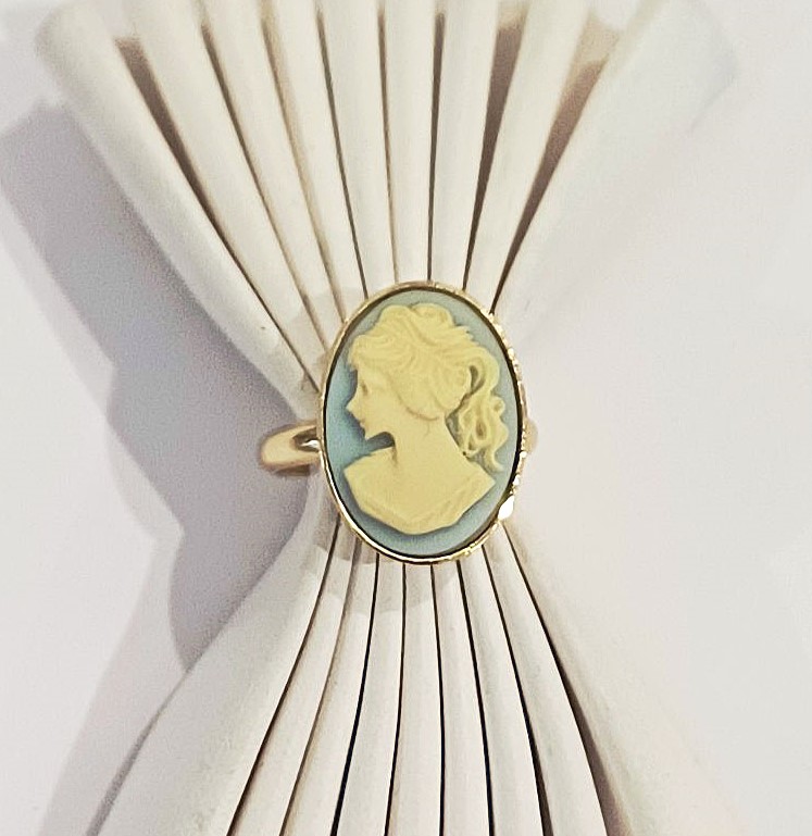 Alevá Bijoux Anelli Cammeo Azzurro Ring Blau