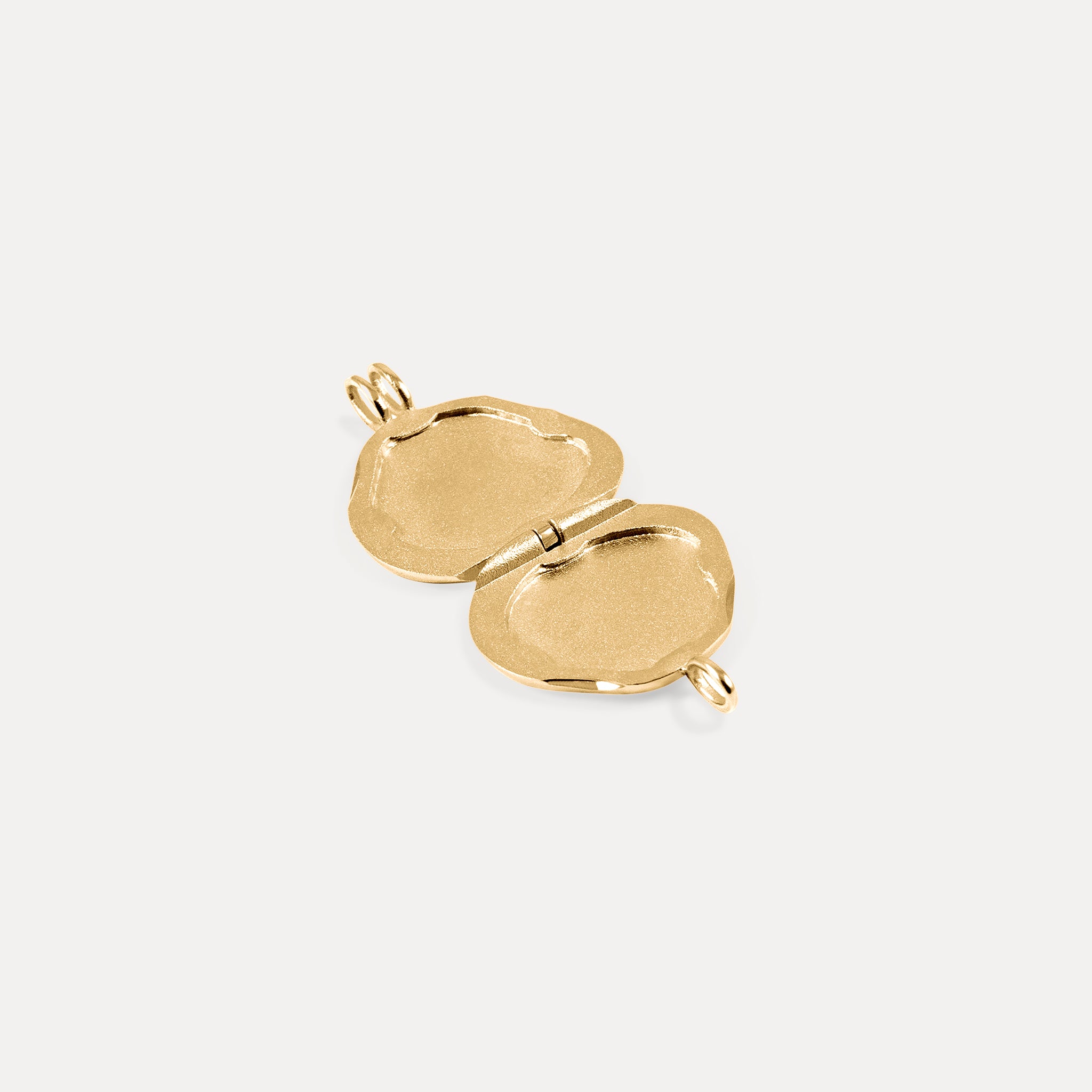 Stilnest Organic Liquid Medaillon Anhänger 585 Gold