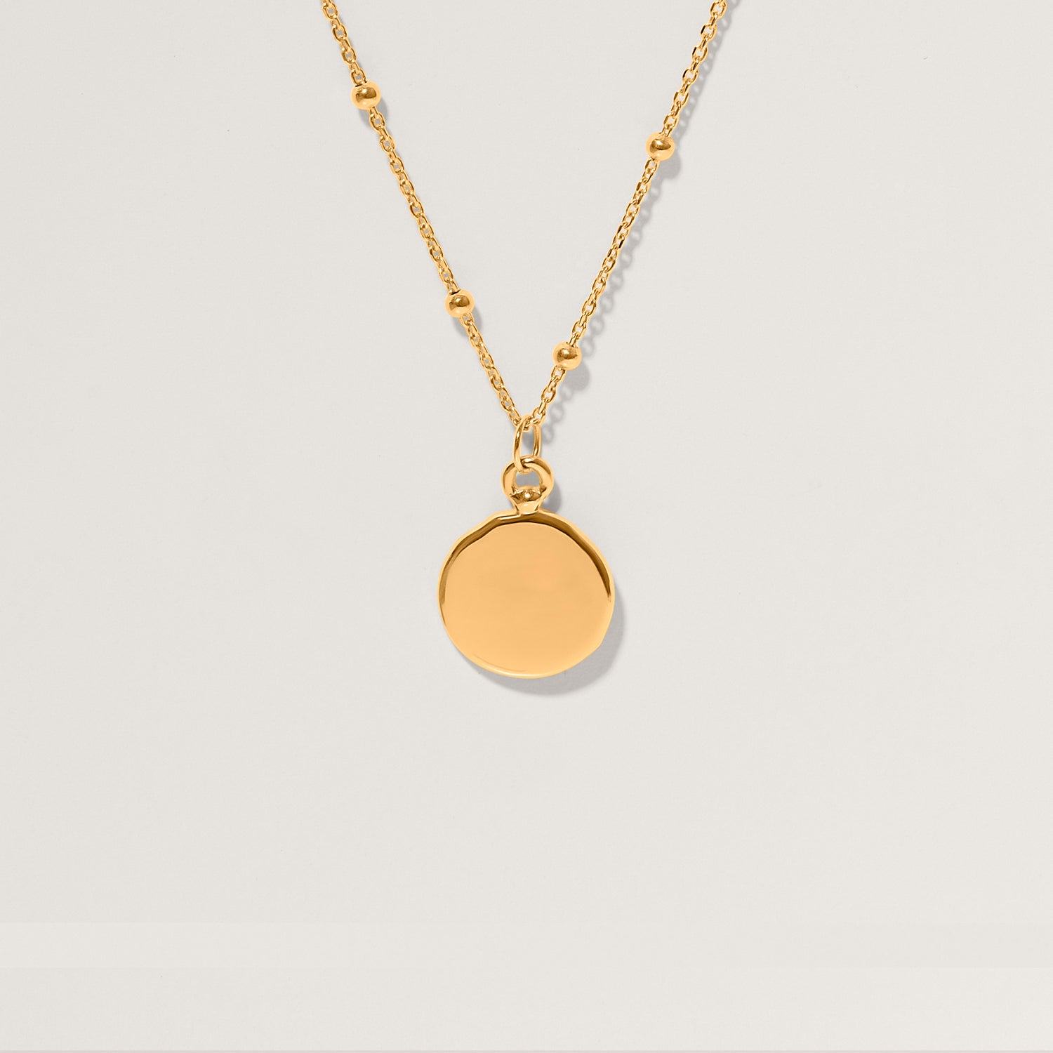 Stilnest Fluid Medallion Kette gravierbar 13mm Gold