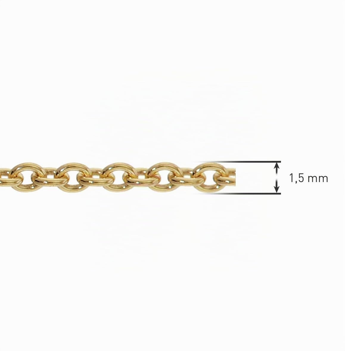 trendor Halsketten Ankerkette 333 Gold 1,5 mm 45 cm