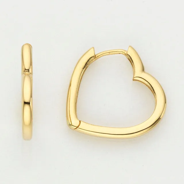 Eugen Rühle Ohrschmuck 80.3632 Creolen Herzform 585 Gold