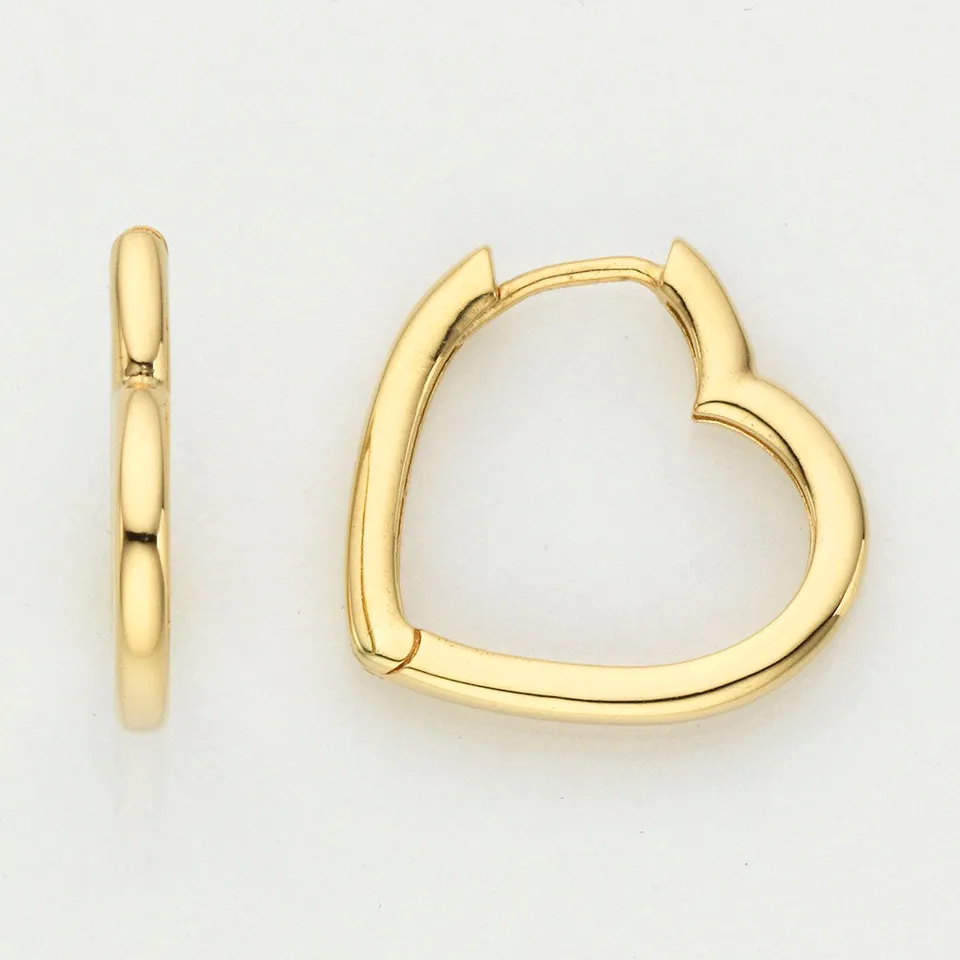 Eugen Rühle Ohrschmuck 80.3632 Creolen Herzform 585 Gold