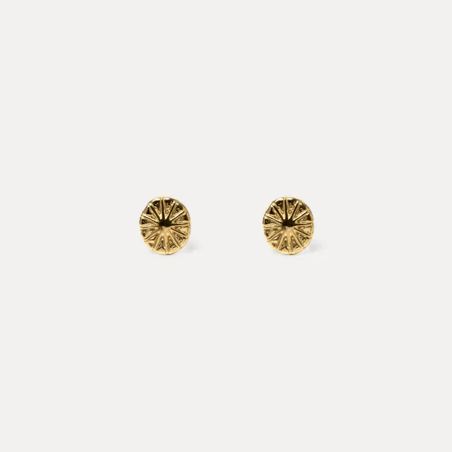 Stilnest Solar Eclipse Ohrstecker 24k Gold Vermeil