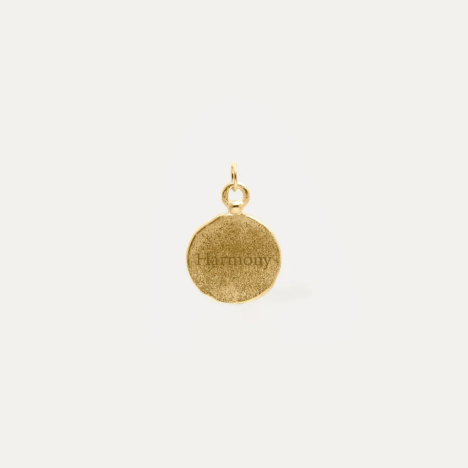 Stilnest Fluid Medallion Anhänger 585 Gold matt 14k