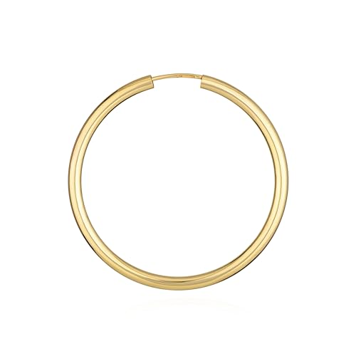 NKlaus JEWELLERY einzelne Creole 333 Gelbgold 40mm rund