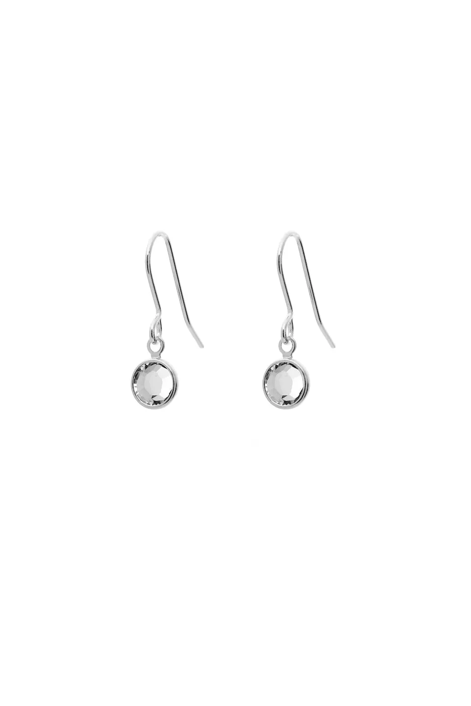 Joy by Corrine Smith April Birthstone Kristall Ohrringe Silber 0,6 cm