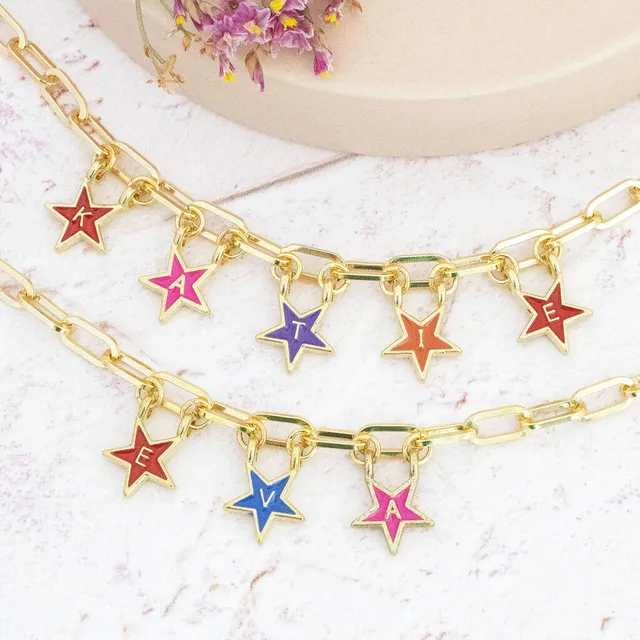 Joy by Corrine Smith Stars Charm Armband Gold personalisiert