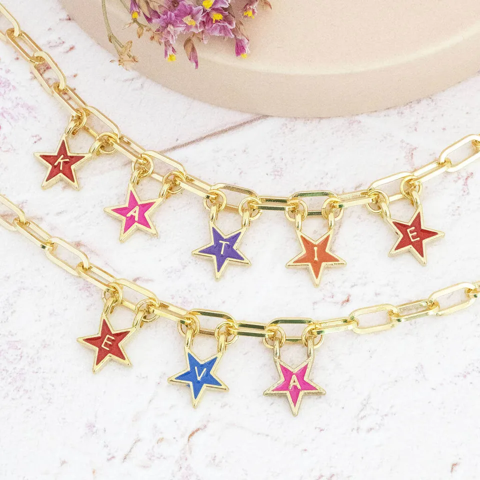 Joy by Corrine Smith Sterne Armband Gold mit Name