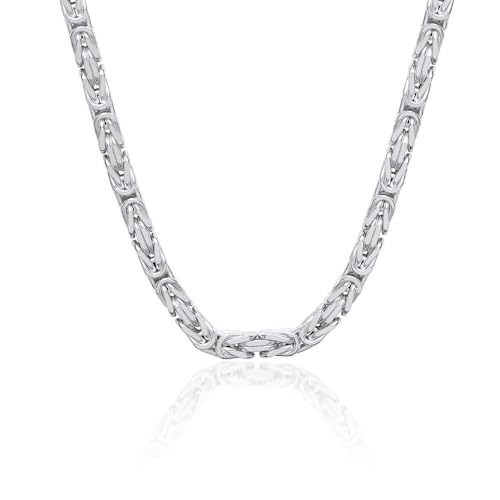 JEWLIX Königskette 925er Silber 5,7mm Vierkant 60cm Herren