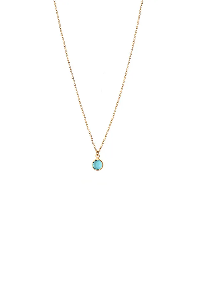 Joy by Corrine Smith December Halskette Gold Blauer Zirkon 40-45cm
