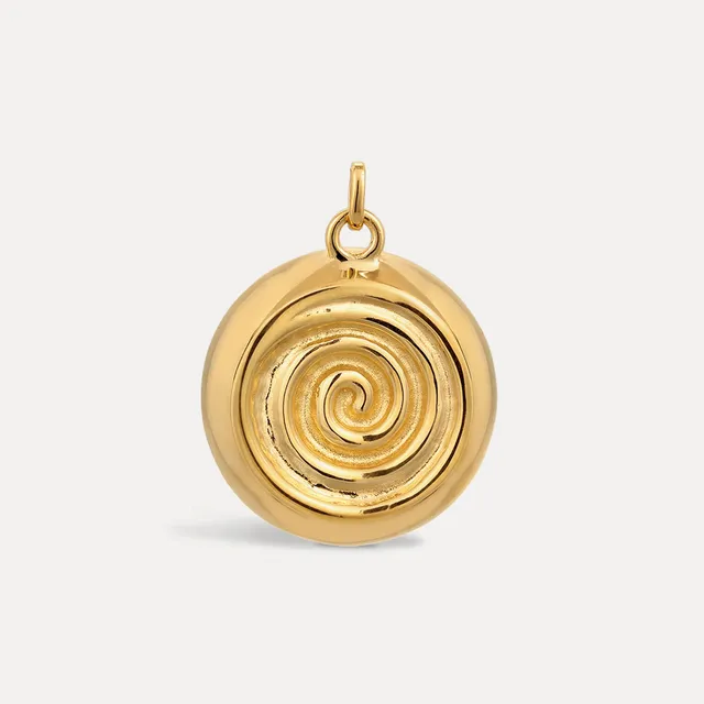 Stilnest Hypnotic Anhänger 925 Silber 24k Vermeil