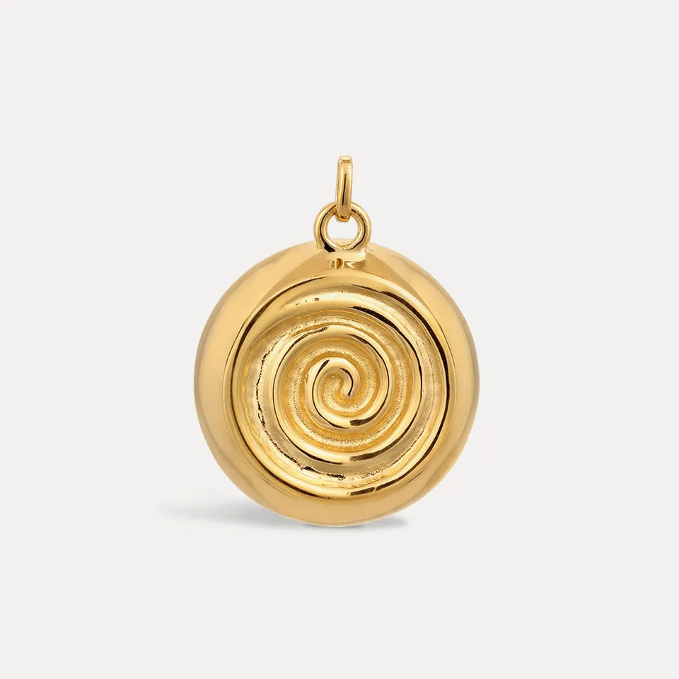 Stilnest Hypnotic Anhänger 925 Silber 24k Vermeil