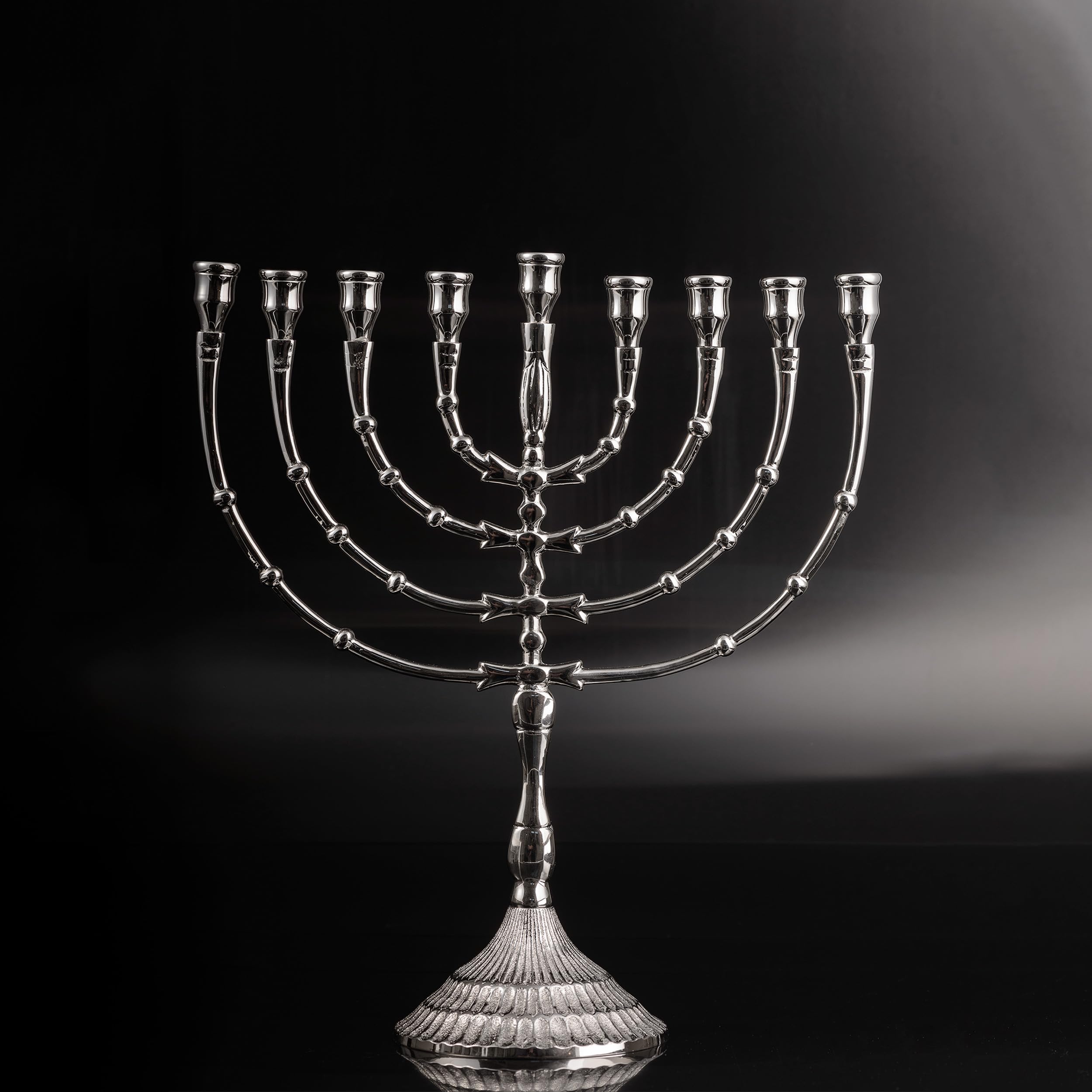 NKlaus CANDLE HOLDER Menorah 9er Silber 32 cm