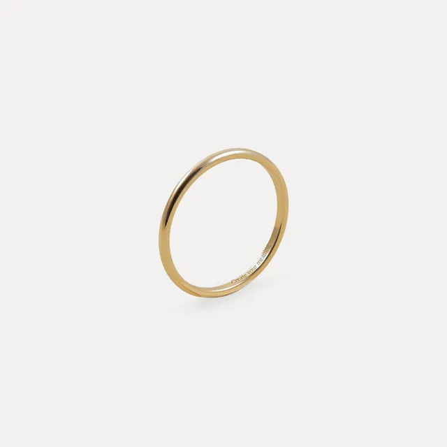 Stilnest The Thin Fair Band Ring 585 Fairtrade-Gold Größe 52