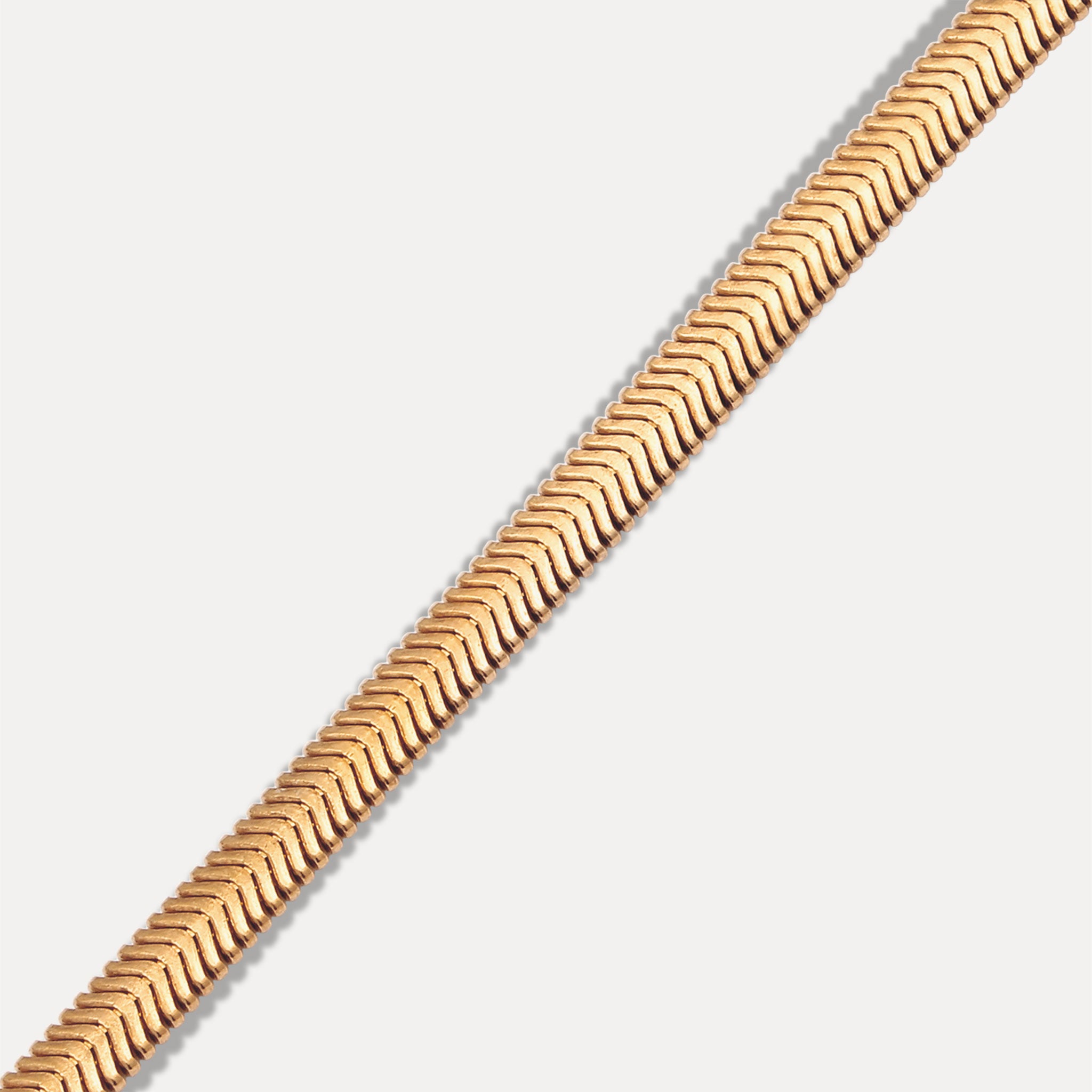Stilnest Bracelets Herringbone Chain Armband Gold