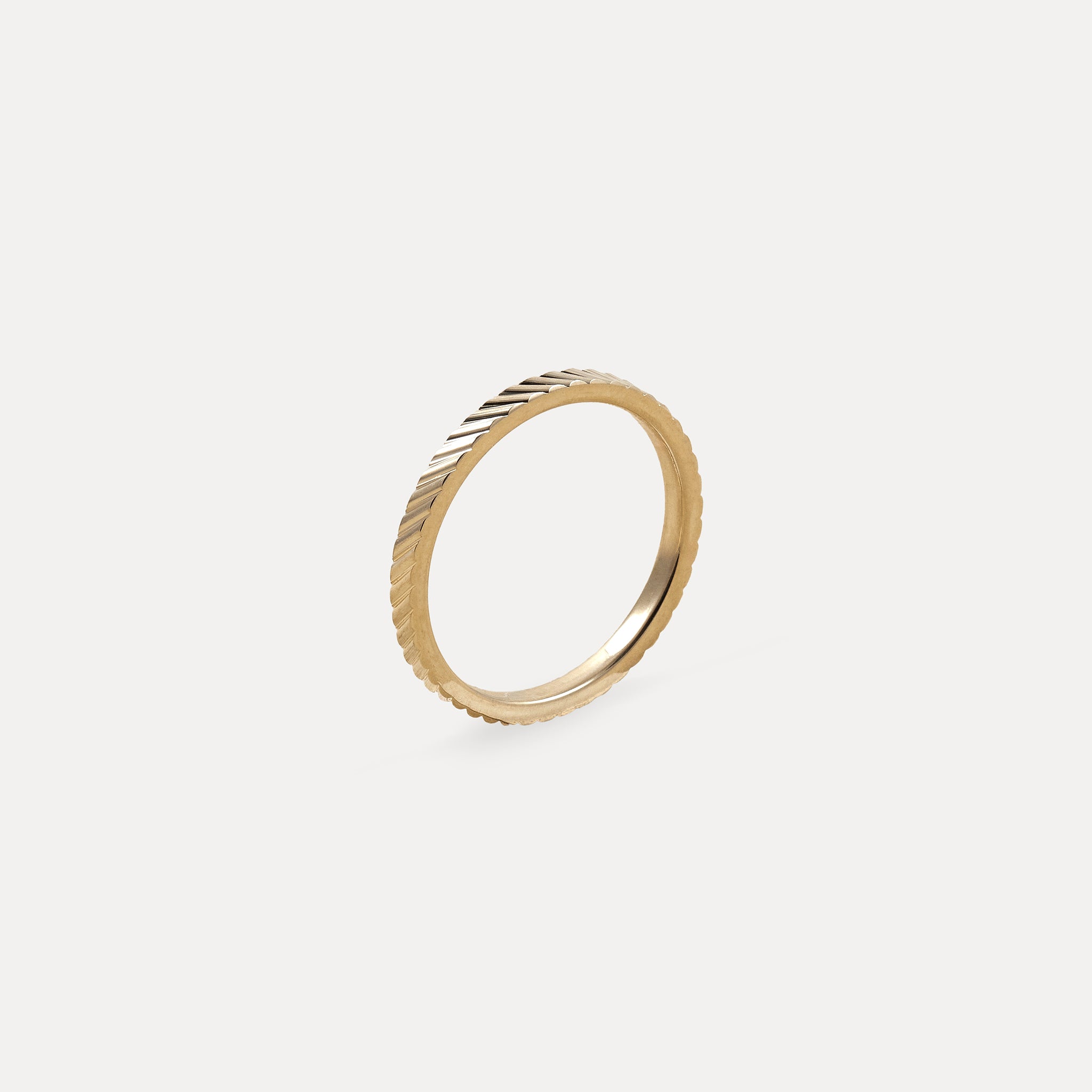 Stilnest Thin Fanned Fair Band Ring 585 Gold 54