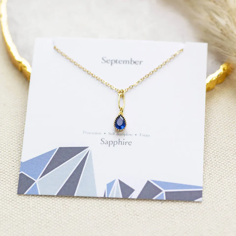 Joy by Corrine Smith Sapphire Halskette Gold September