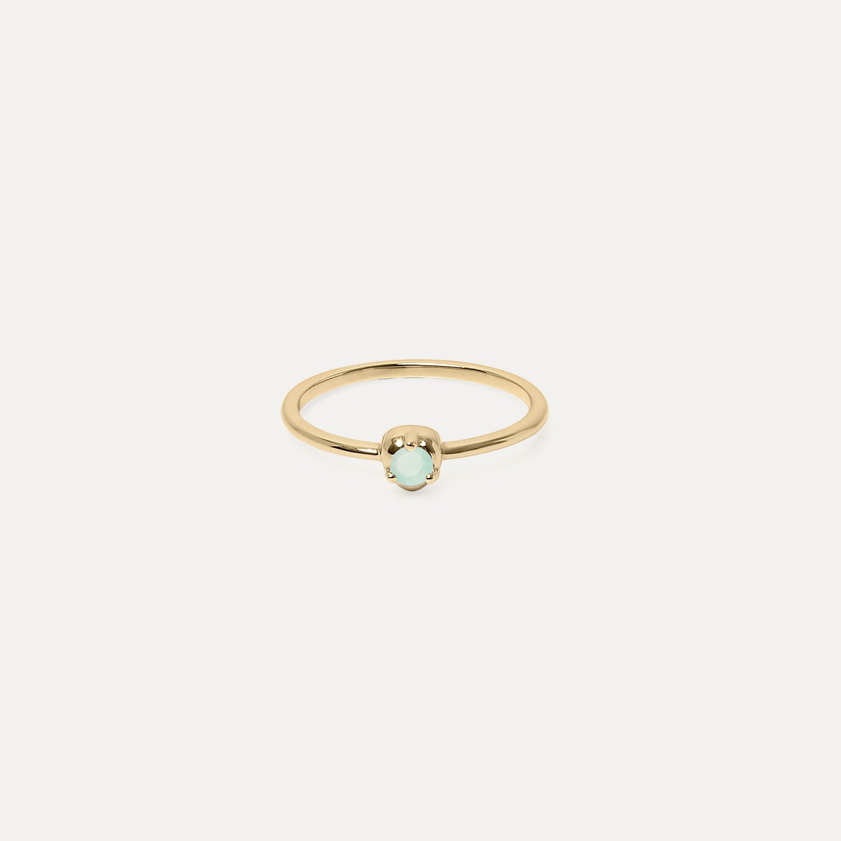 Stilnest Mini Birthstone Ring 585 Gold Granat 52