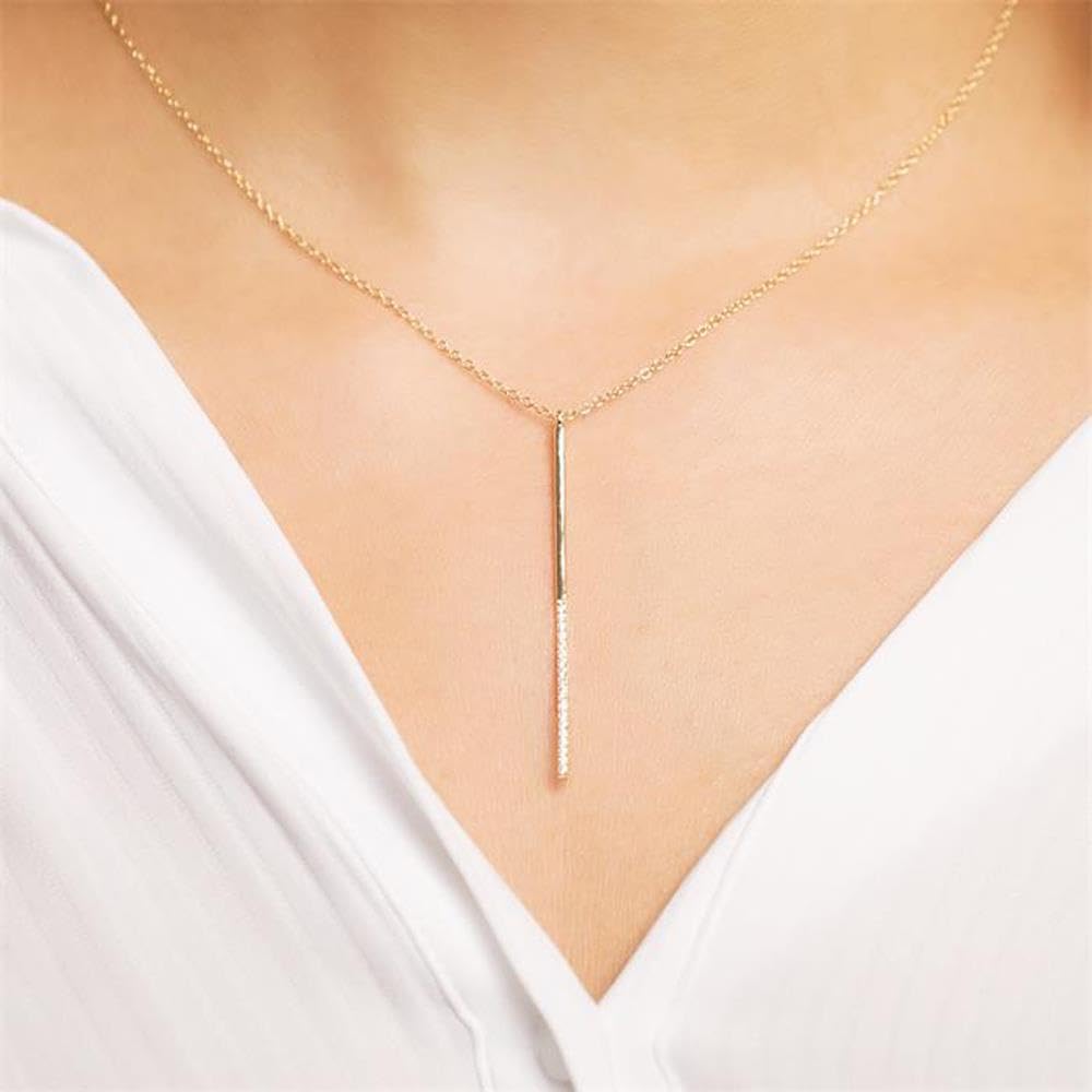 JEWLIX Ketten mit Anhänger SN0361 Halskette Gold mit Zirkonia
