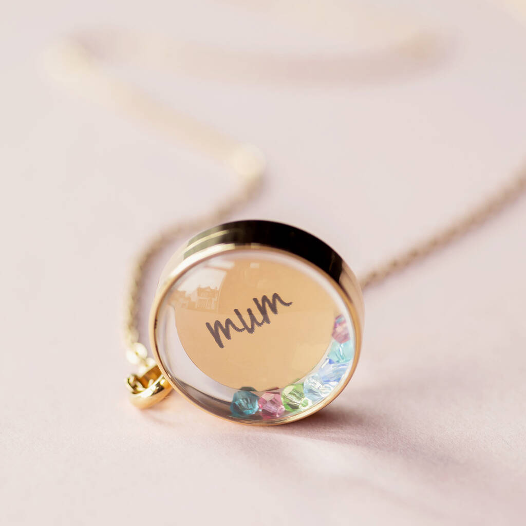 Joy by Corrine Smith Family Birthstone Locket Halskette Silber