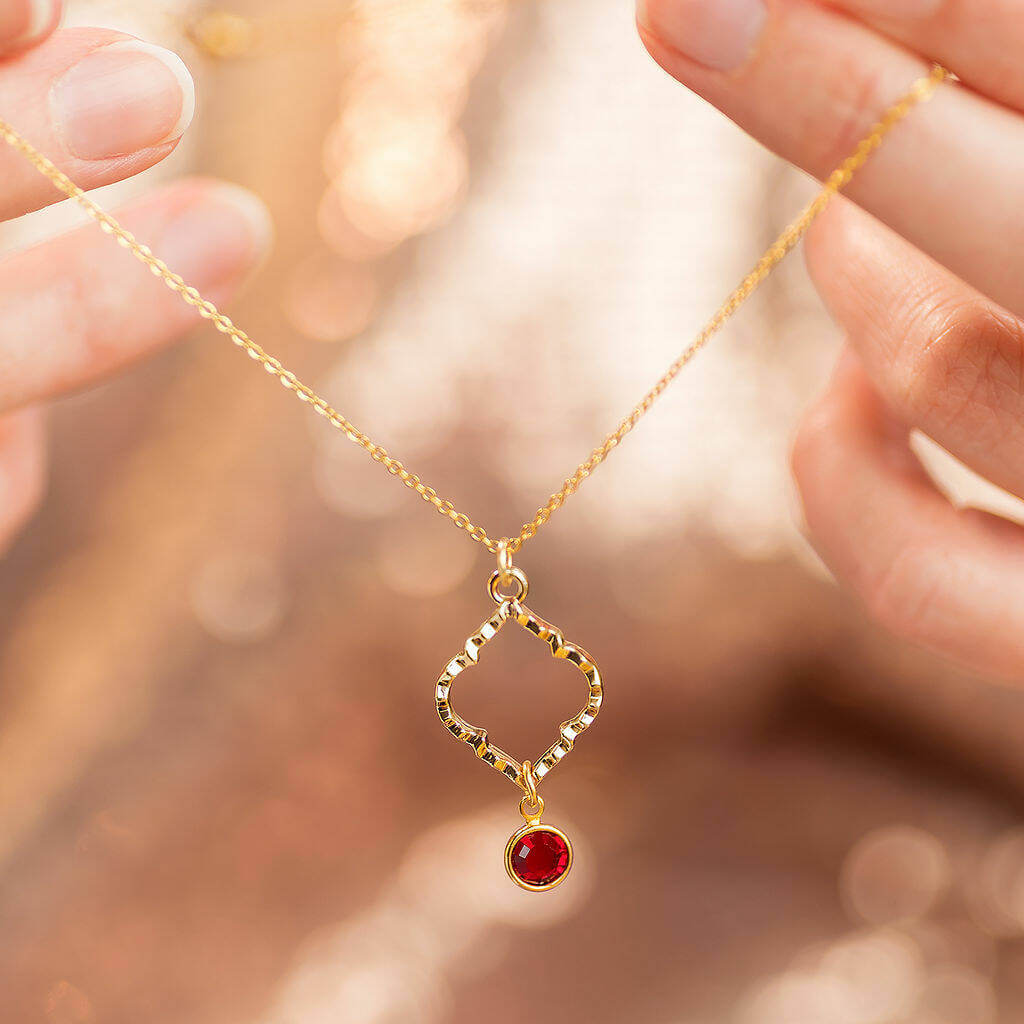 Joy by Corrine Smith Moroccan Inspired Halskette Gold Geburtsstein