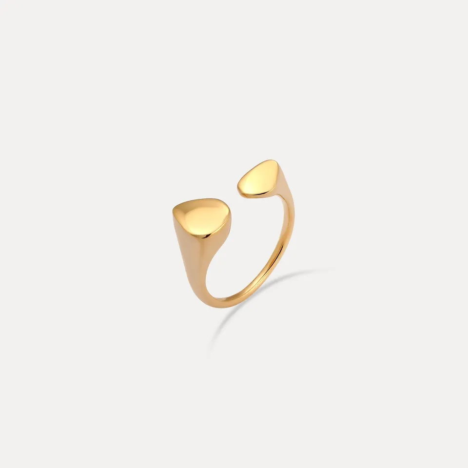 Stilnest Canyon Ring 24k Gold Vermeil Gr.56 Statement