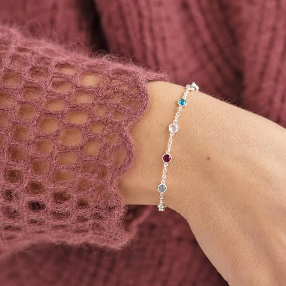 Joy by Corrine Smith Mini Family Armband 925 Geburtsstein