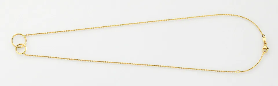 Eugen Rühle Colliers Ankerkette 2 Ringe 590 Weißgold