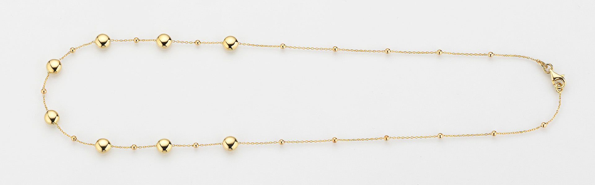Eugen Rühle Colliers Collier Kugeln Linsen 585 Gold 45cm