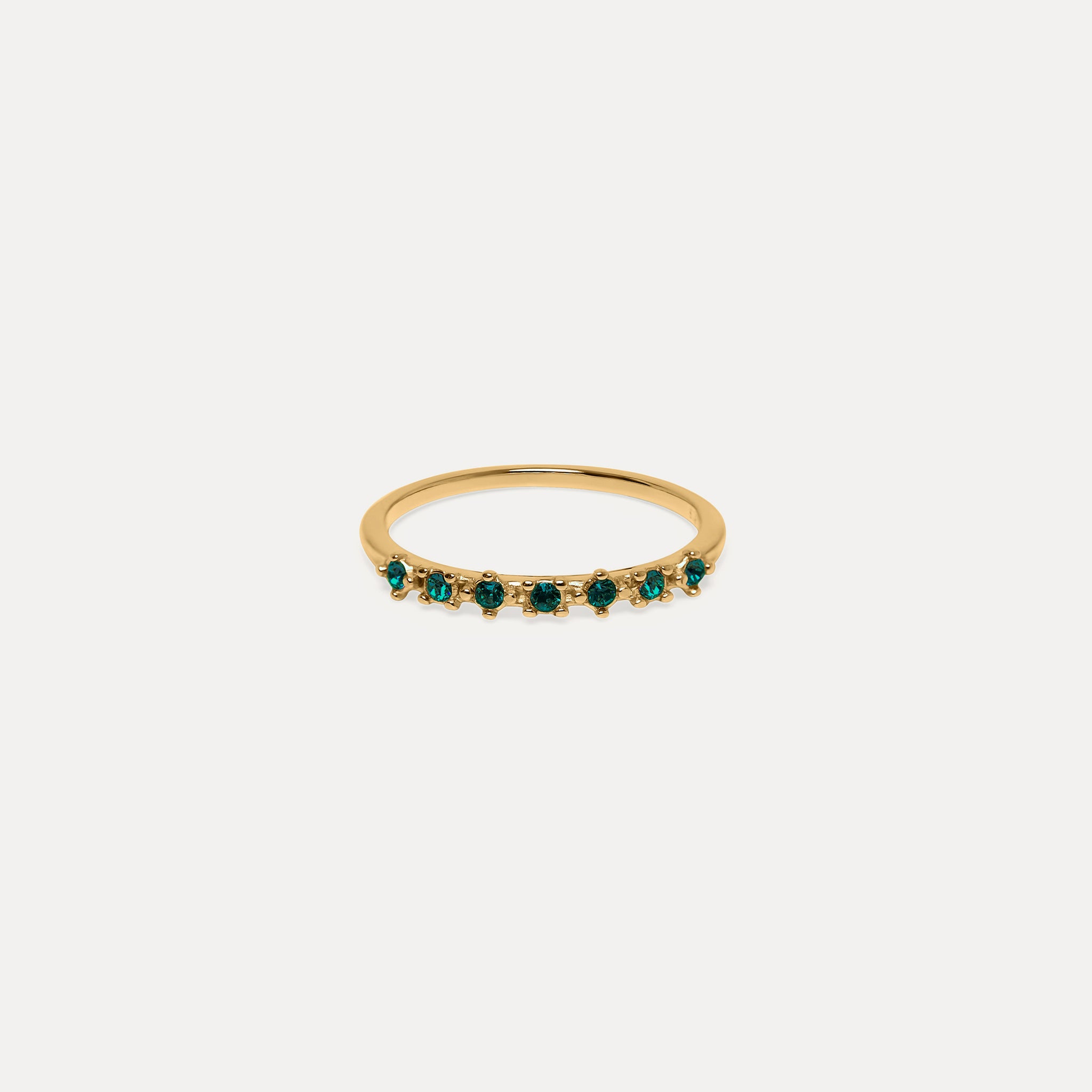 Stilnest Color Delight Ring grüne Kristalle 24k Gold Vermeil